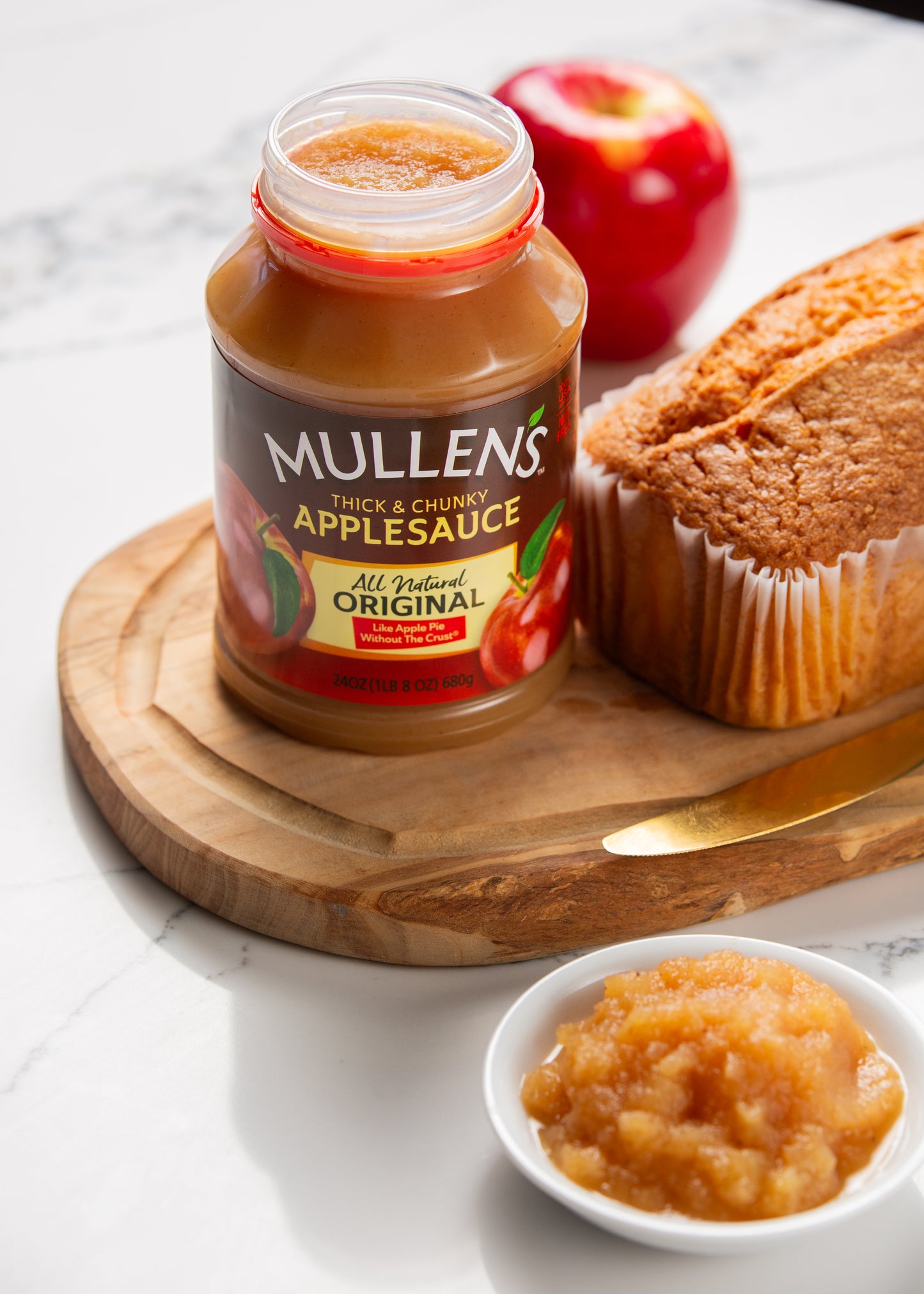 Three Pack Mullen's Applesauce Original Recipe Sweet