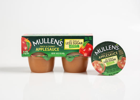 12 individual 4 oz 4 packs of Mullens Applesauce Reduced Sugar Recipe