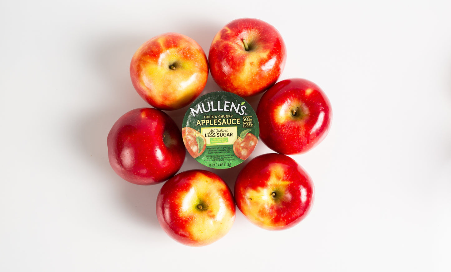 12 individual 4 oz 4 packs of Mullens Applesauce Reduced Sugar Recipe