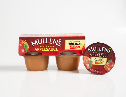 12 individual 4 oz 4 packs of Mullens Applesauce Original Recipe